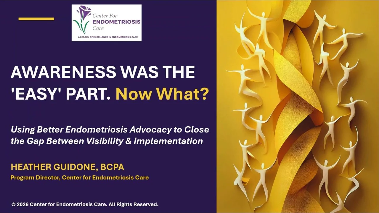 Awareness Was the 'Easy' Part. Now What? Title slide, Heather Guidone, BCPA