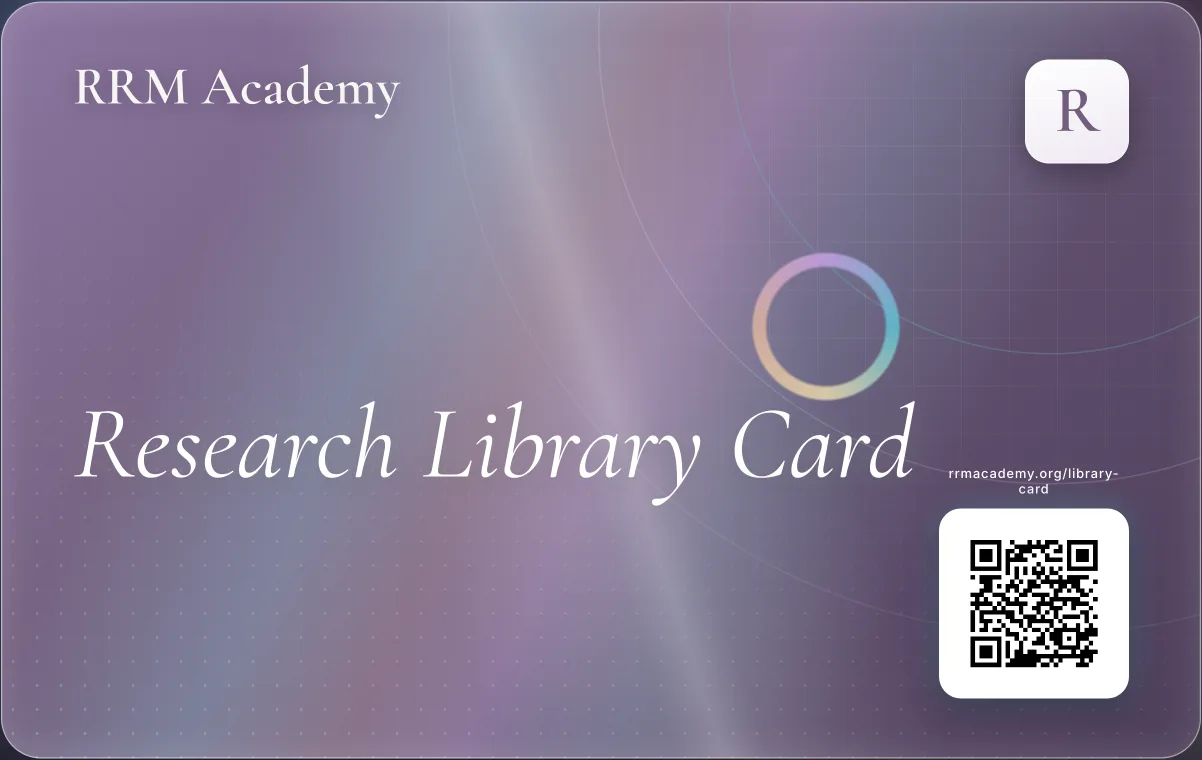 RRM Academy research library card