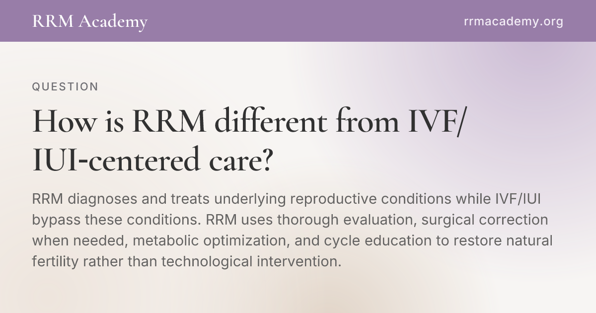 RRM vs IVF: Root Cause Treatment vs Bypass Approach