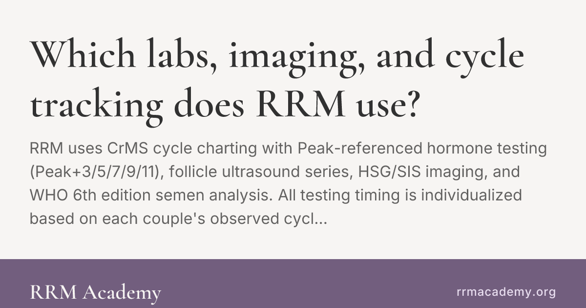 RRM Lab Tests: CrMS Charting & Peak-Referenced Hormones