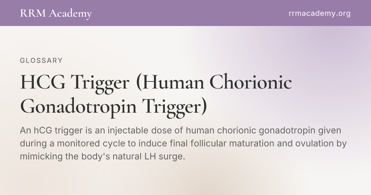 HCG Trigger (Human Chorionic Gonadotropin Trigger) | RRM Glossary