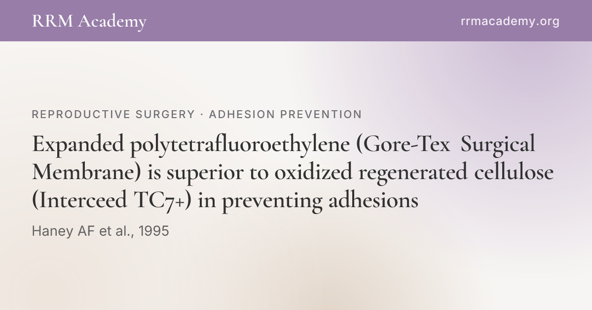 Expanded polytetrafluoroethylene (Gore-Tex Surgical Membrane) is ...