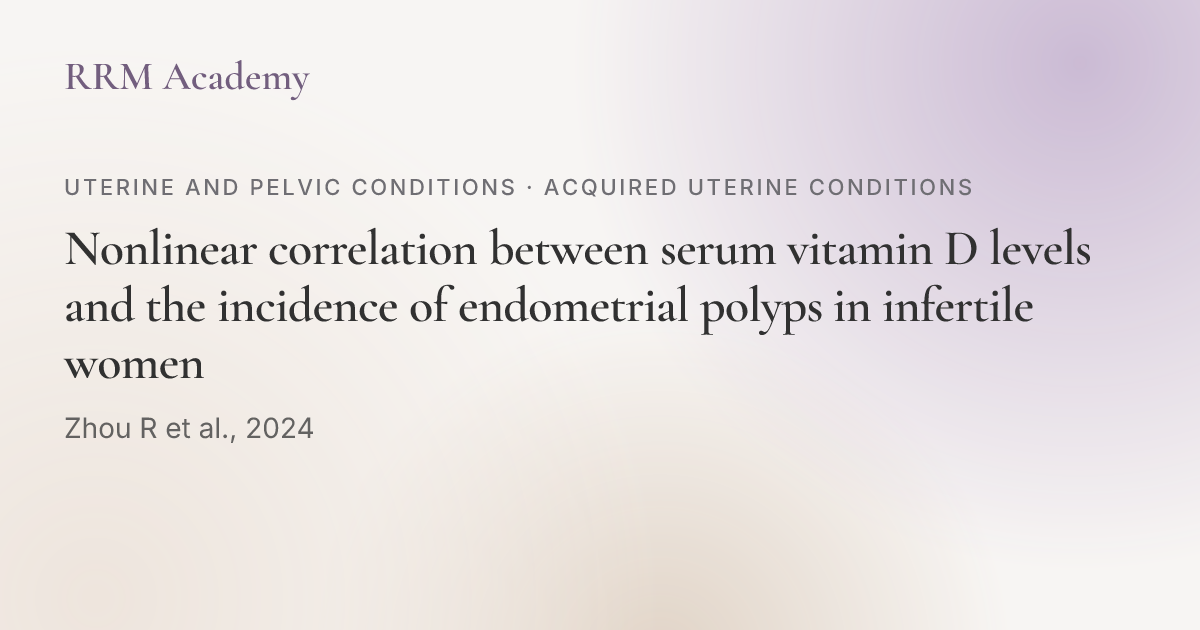 Nonlinear correlation between serum vitamin D levels and the incidence ...